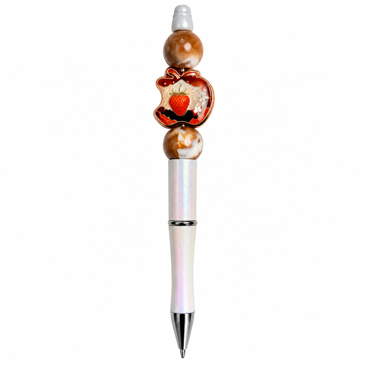 Strawberry Charm Beaded Pen